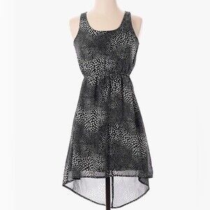 Black and white abstract burst print high low sundress size medium